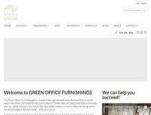 Tablet Screenshot of greenofficefurnishings.com